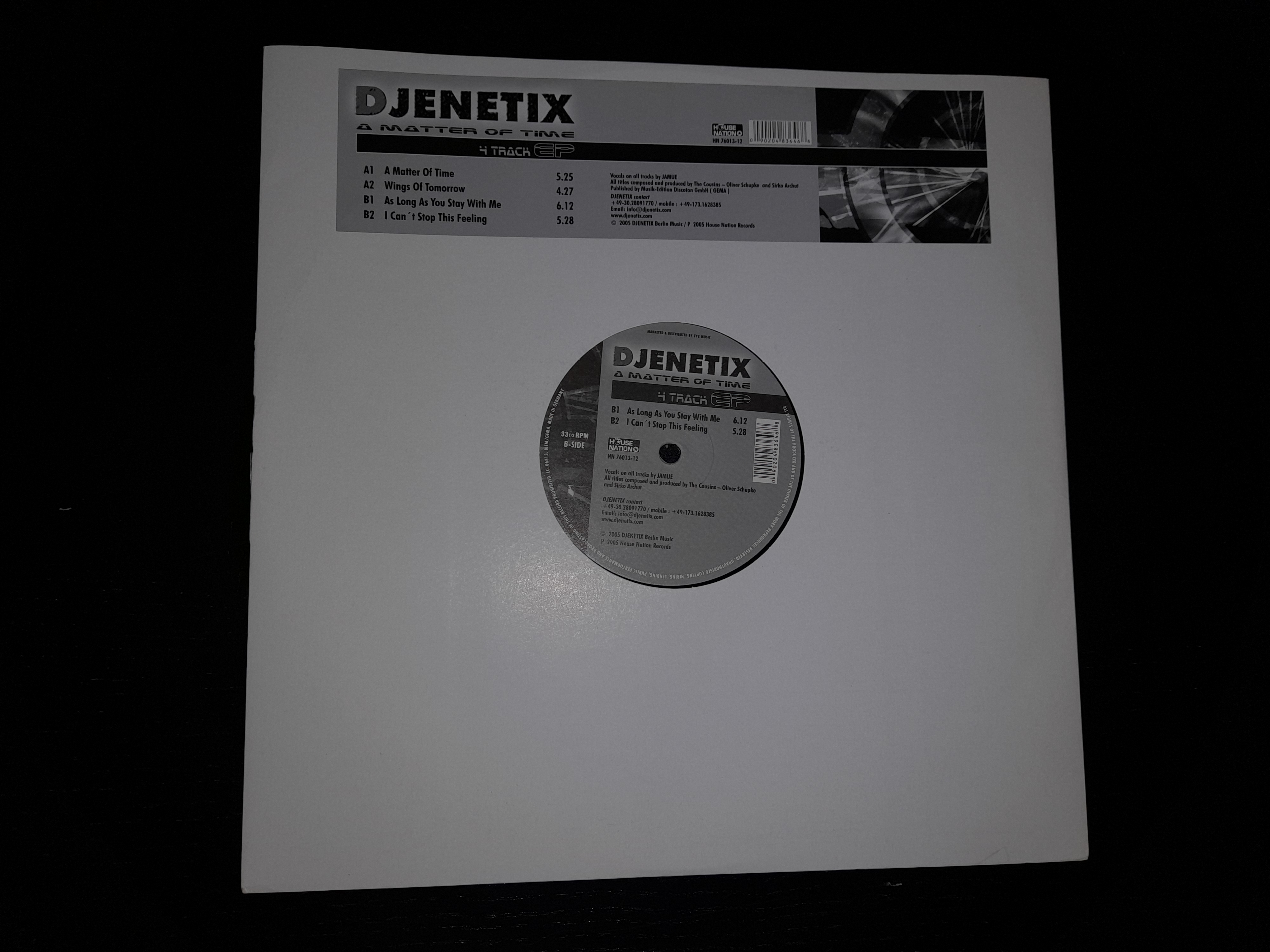 Single-Vinyl: A Matter of Time. Wings of Tomorrow. As long as you stay with me. I can`t stop this feeling All Songs in Single- & Club-Versions