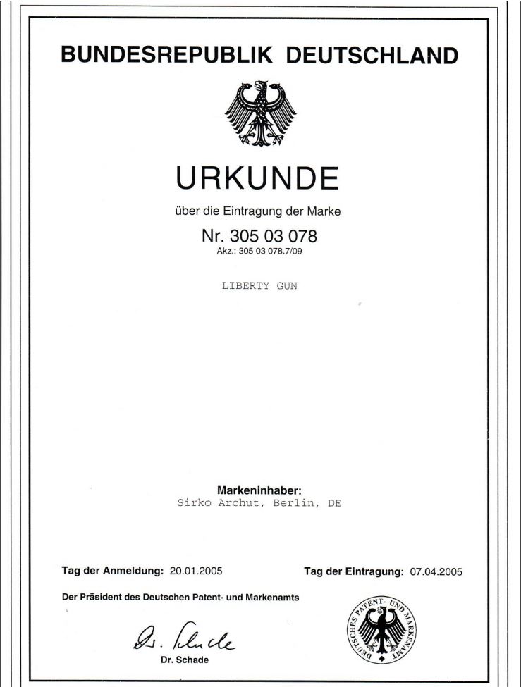 Wortmarke Liberty Gun / Djenetix Berlin Music